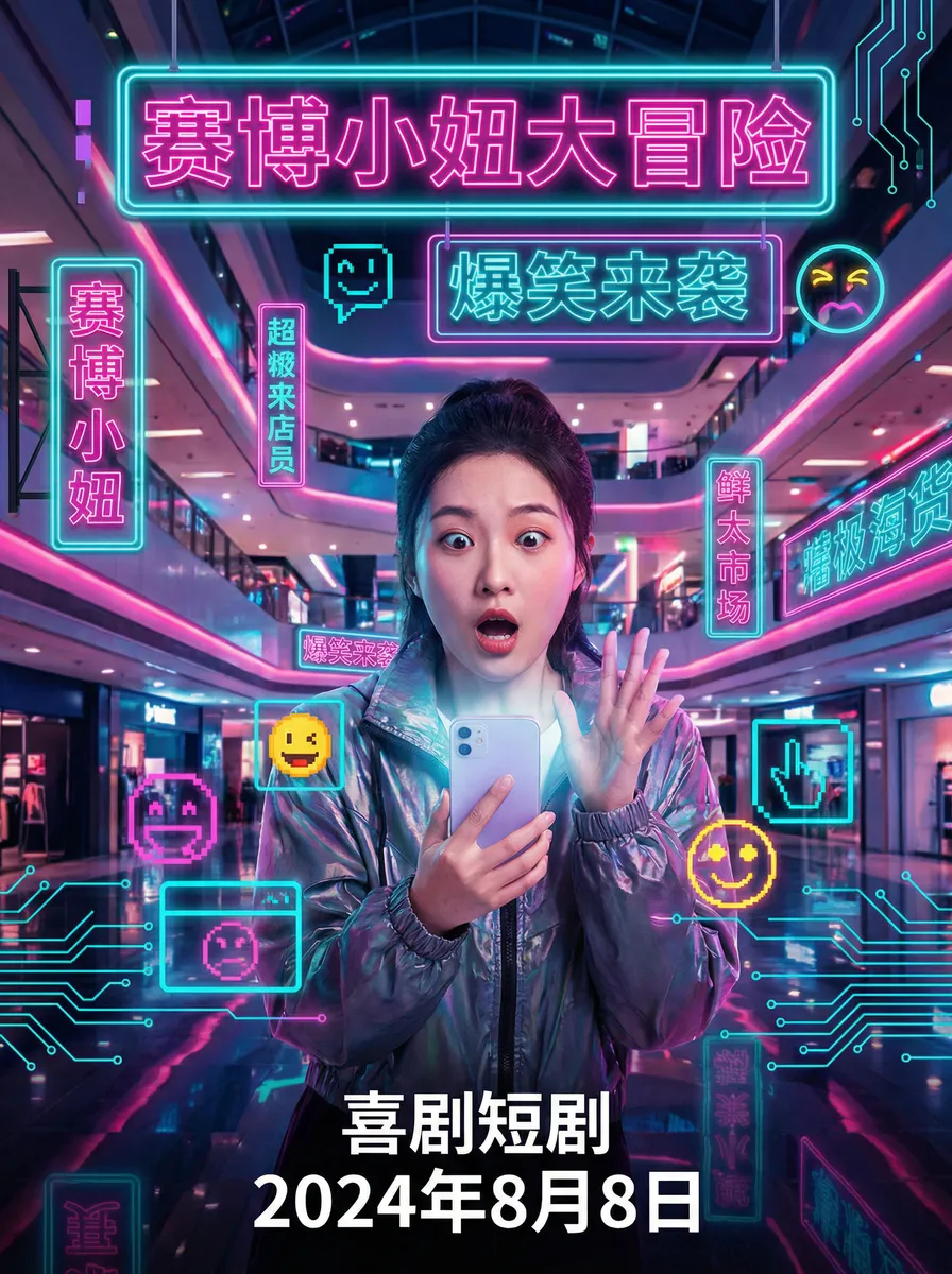 仙踪林直接入口RAPPER 搞笑喜剧短剧 - 赛博小妞大冒险海报